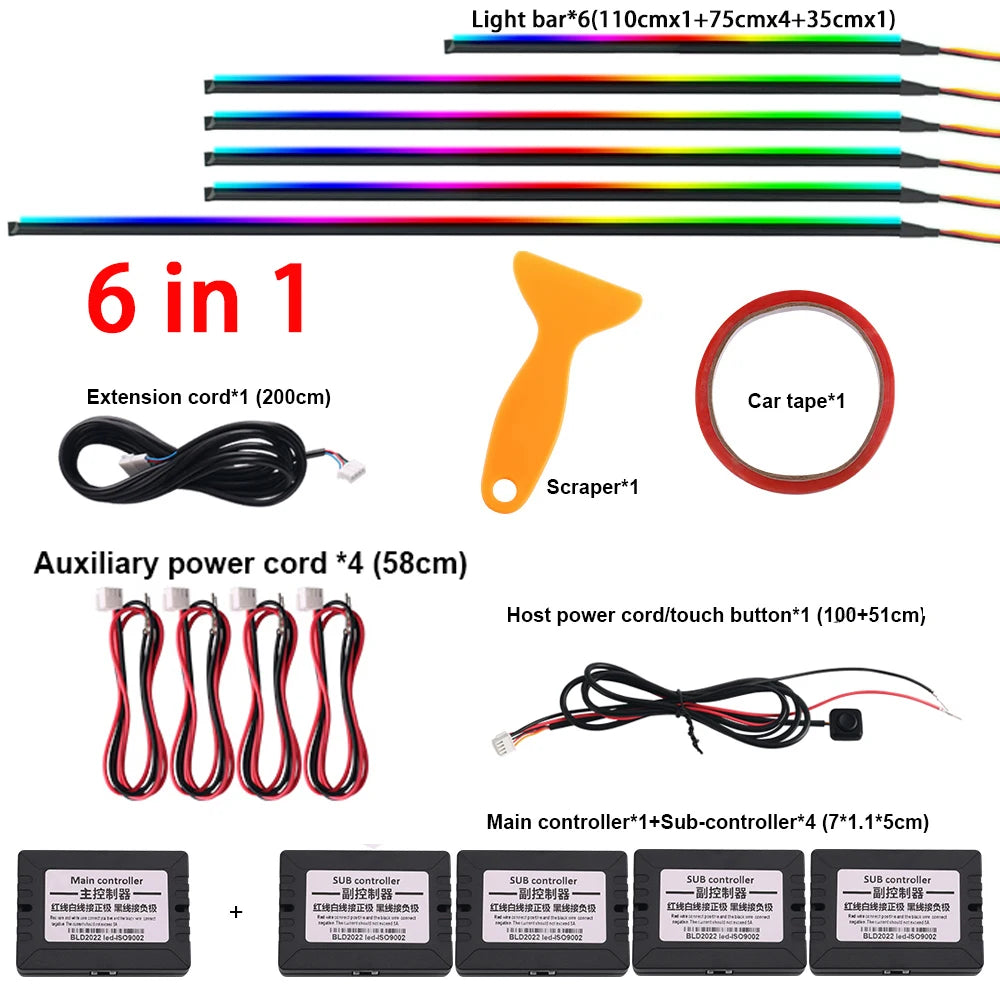 18 in 1 RGB Symphony Auto-Innenraumbeleuchtung