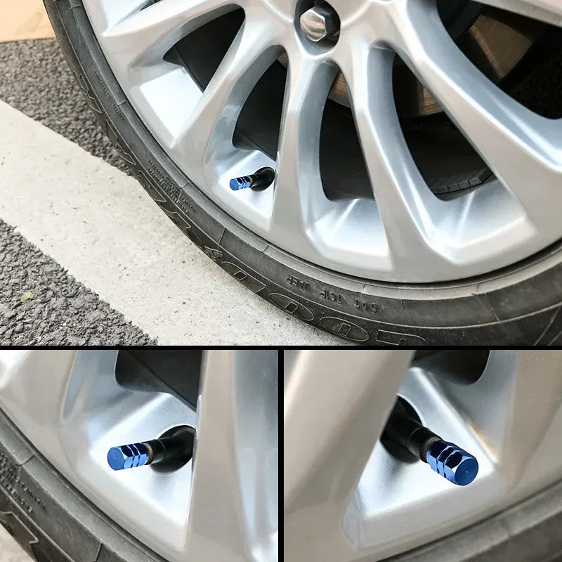 Aluminium Ventilkappen für Autoreifen – SwissGlanzGarage Autopflege Schweiz