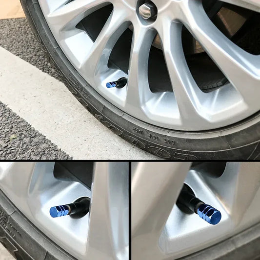 Aluminium Ventilkappen für Autoreifen – SwissGlanzGarage Autopflege Schweiz