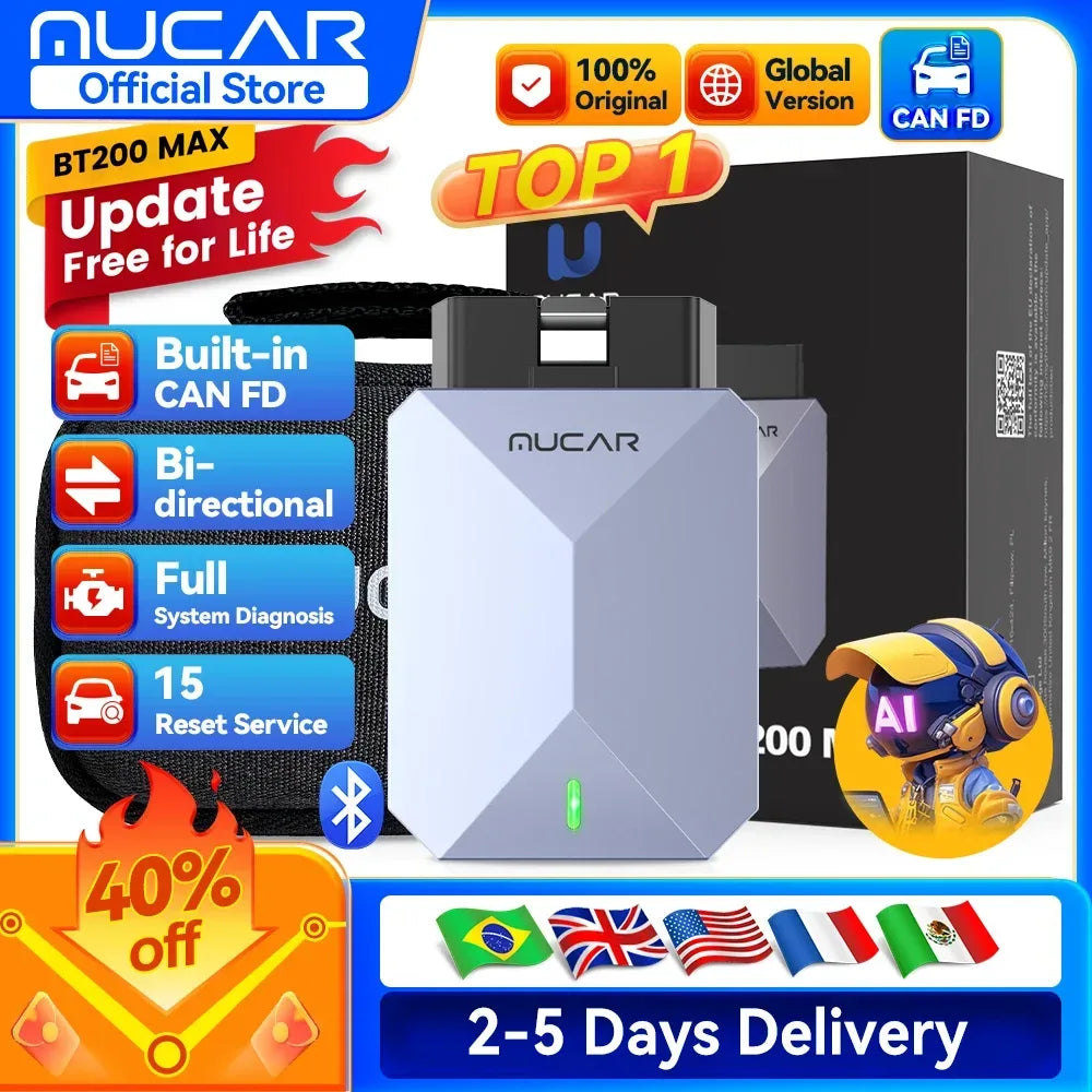MUCAR BT200 Max OBD2 Scanner – SwissGlanzGarage Autopflege Schweiz