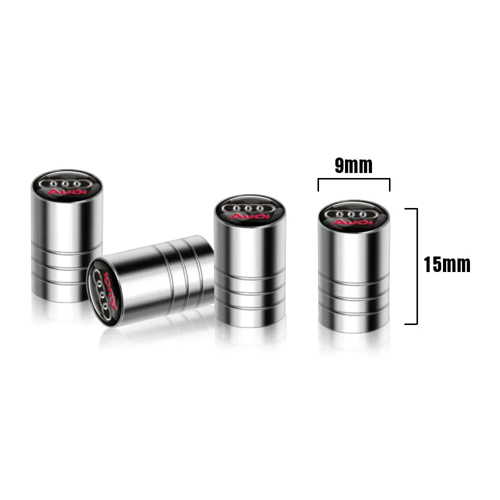 3D Metall Ventilkappen Set für Audi