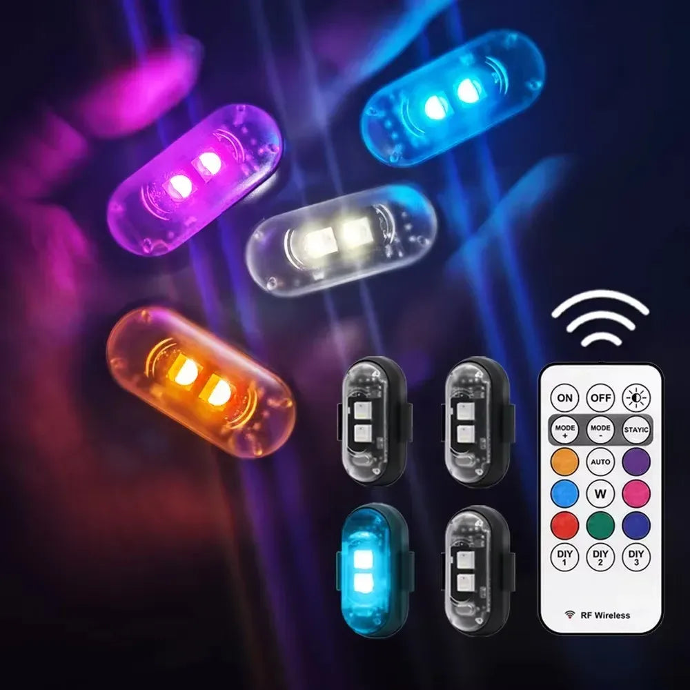Kabellose LED Partybeleuchtung mit Fernbedienung – SwissGlanzGarage Autopflege Schweiz
