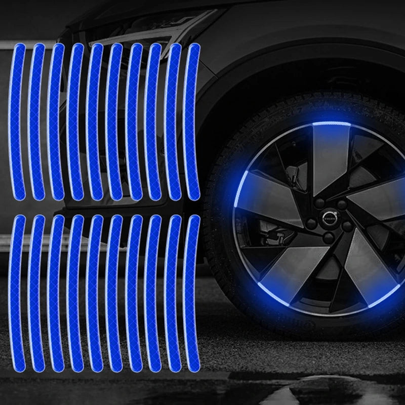 10 Reflektierende Aufkleber Set