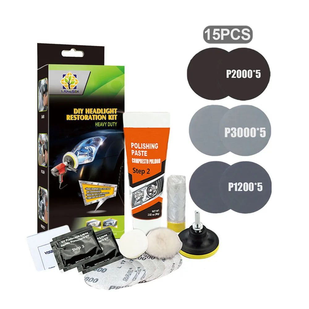 Scheinwerfer-Restaurierungs-Set mit Politur