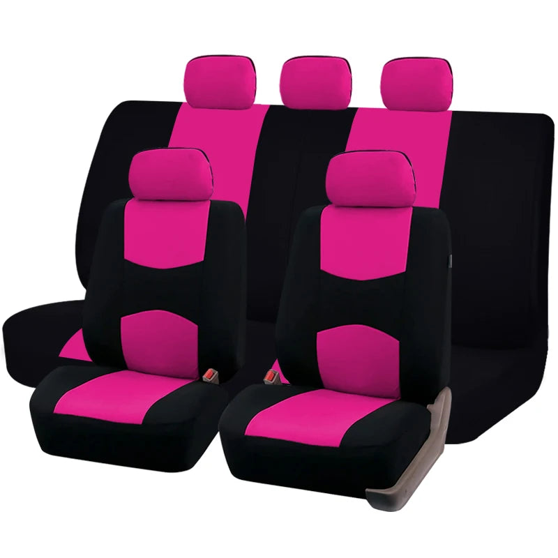 Universal Auto-Sitzbezug Set Schwarz – aus Textil
