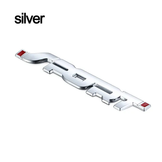 3D Chrome Auto Aufkleber Set