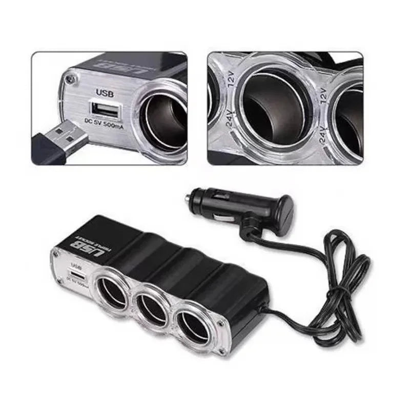 3-fach Zigarettenanzünder Splitter mit USB