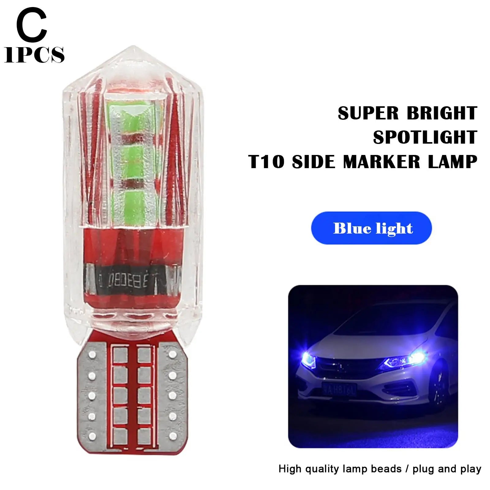 T10 LED Lampe Rot 12V 2er Set