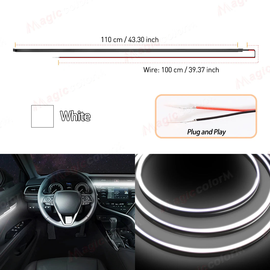 110CM LED Acryl-Streifen für Auto