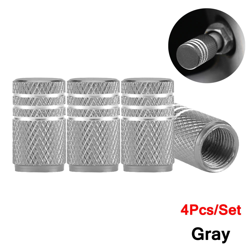 Aluminium Ventilkappen Set Knurling Stil