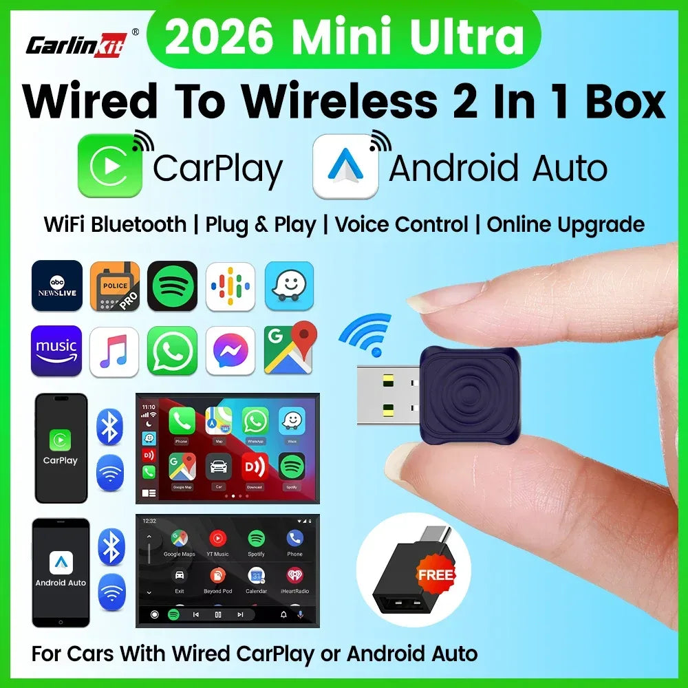 CarlinKit Mini Ultra Kabellos Adapter 2-in-1 – SwissGlanzGarage Autopflege Schweiz