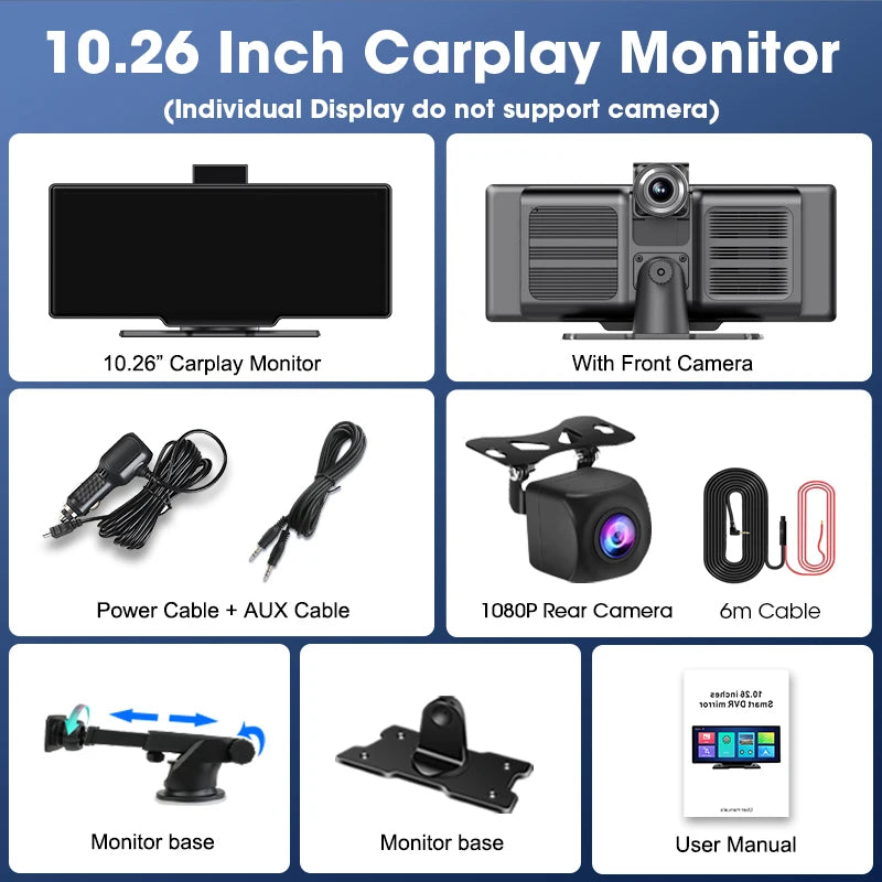 10.26'' Dash Cam 4K Auto-Rückspiegel