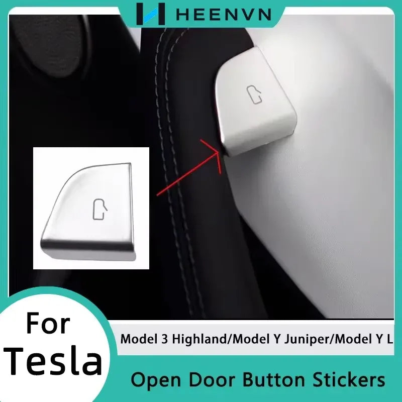 Auto-Türöffner-Knopf Aufkleber für Tesla – SwissGlanzGarage Autopflege Schweiz