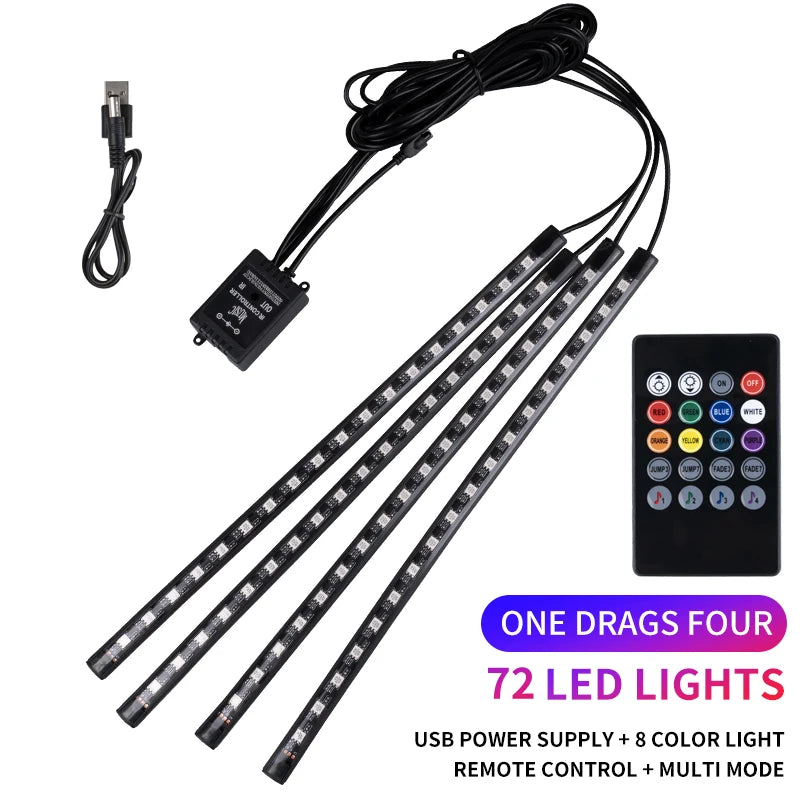 Neon LED Auto Innenraum Ambient Fussraum Beleuchtung