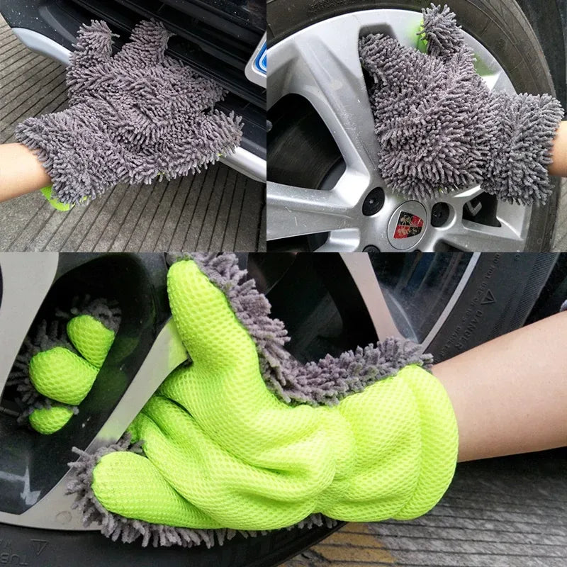 Mikrofaser-Waschschwamm Chenille Auto Wash Gloves – SwissGlanzGarage Autopflege Schweiz