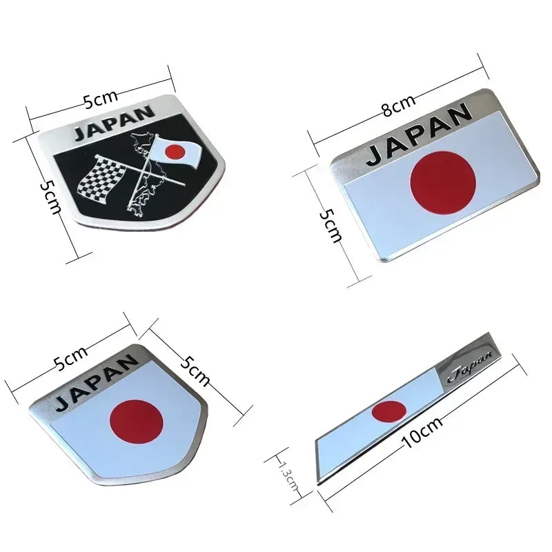 Japan Flaggen Emblem Metall-Abzeichen – SwissGlanzGarage Autopflege Schweiz