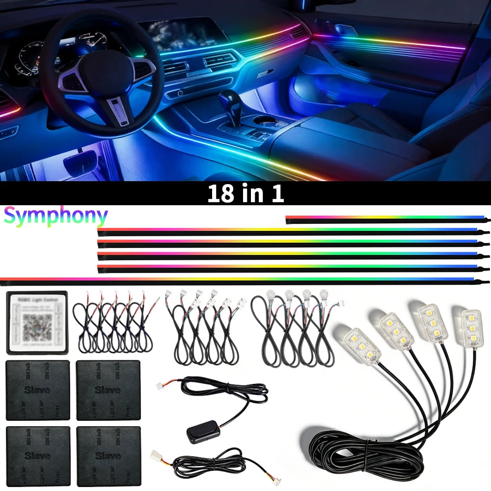 18in1 Full Color LED Ambientebeleuchtung RGB