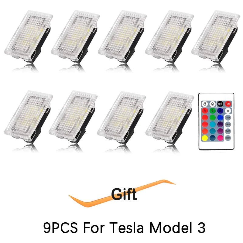 RGB LED Lampen Set für Tesla Kofferraum