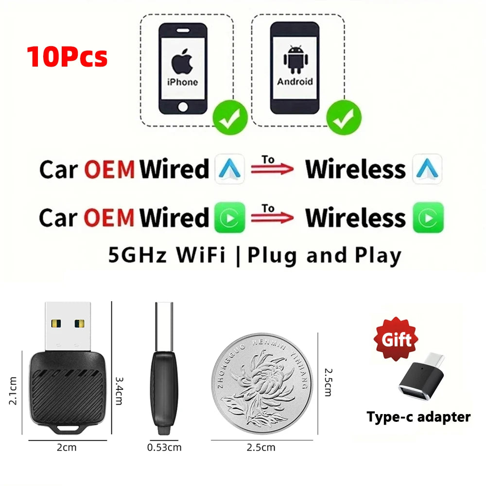 2in1 Kabellos CarPlay Dongle