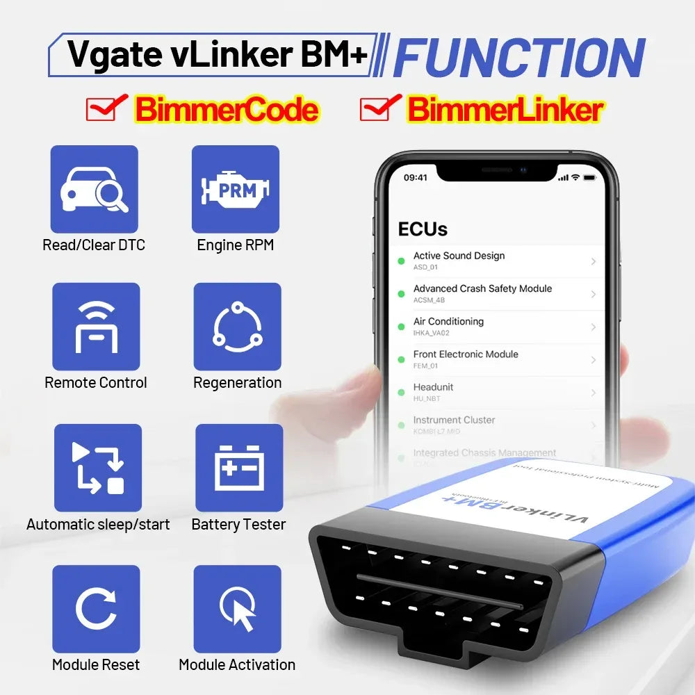 Vgate vLinker BM+ ELM327 OBD2 Scanner – SwissGlanzGarage Autopflege Schweiz