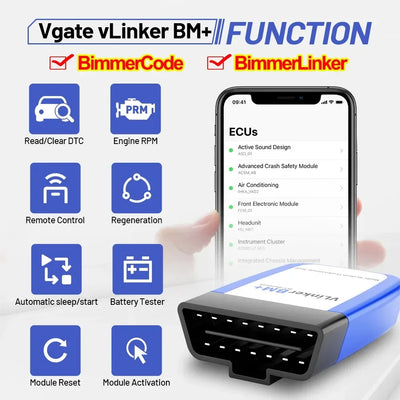 Vgate vLinker BM+ ELM327 OBD2 Scanner – SwissGlanzGarage Autopflege Schweiz
