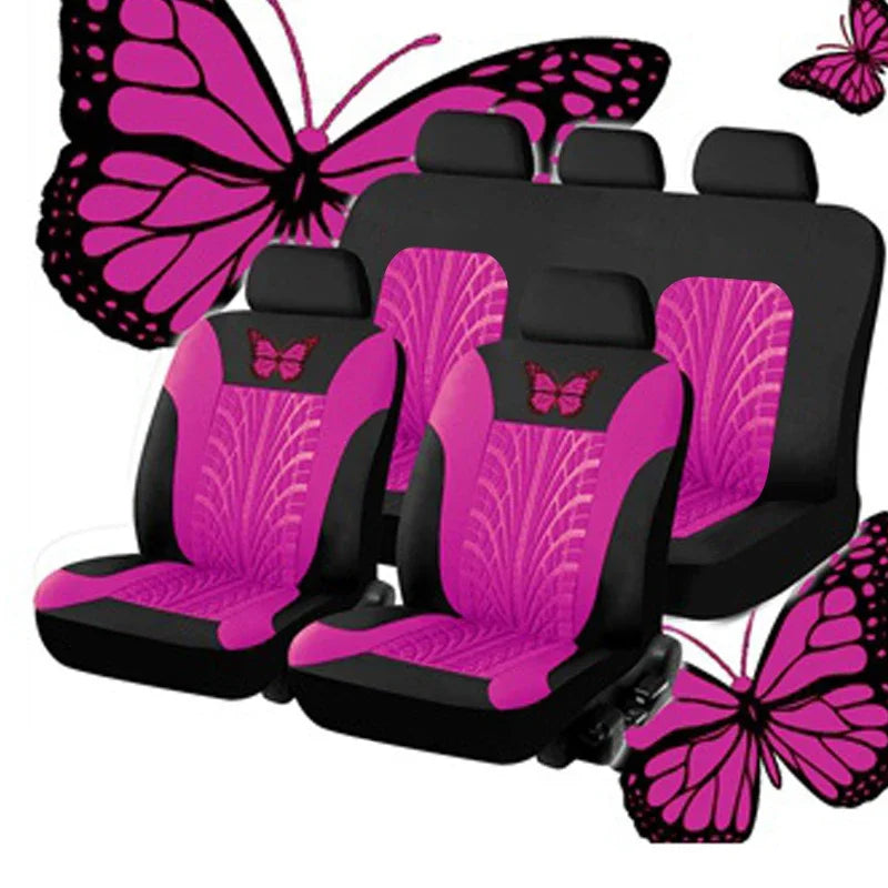 Auto-Sitzbezug Set mit Schmetterlings-Muster