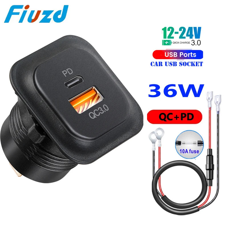 Auto Ladegerät Socket PD3.0 & QC3.0