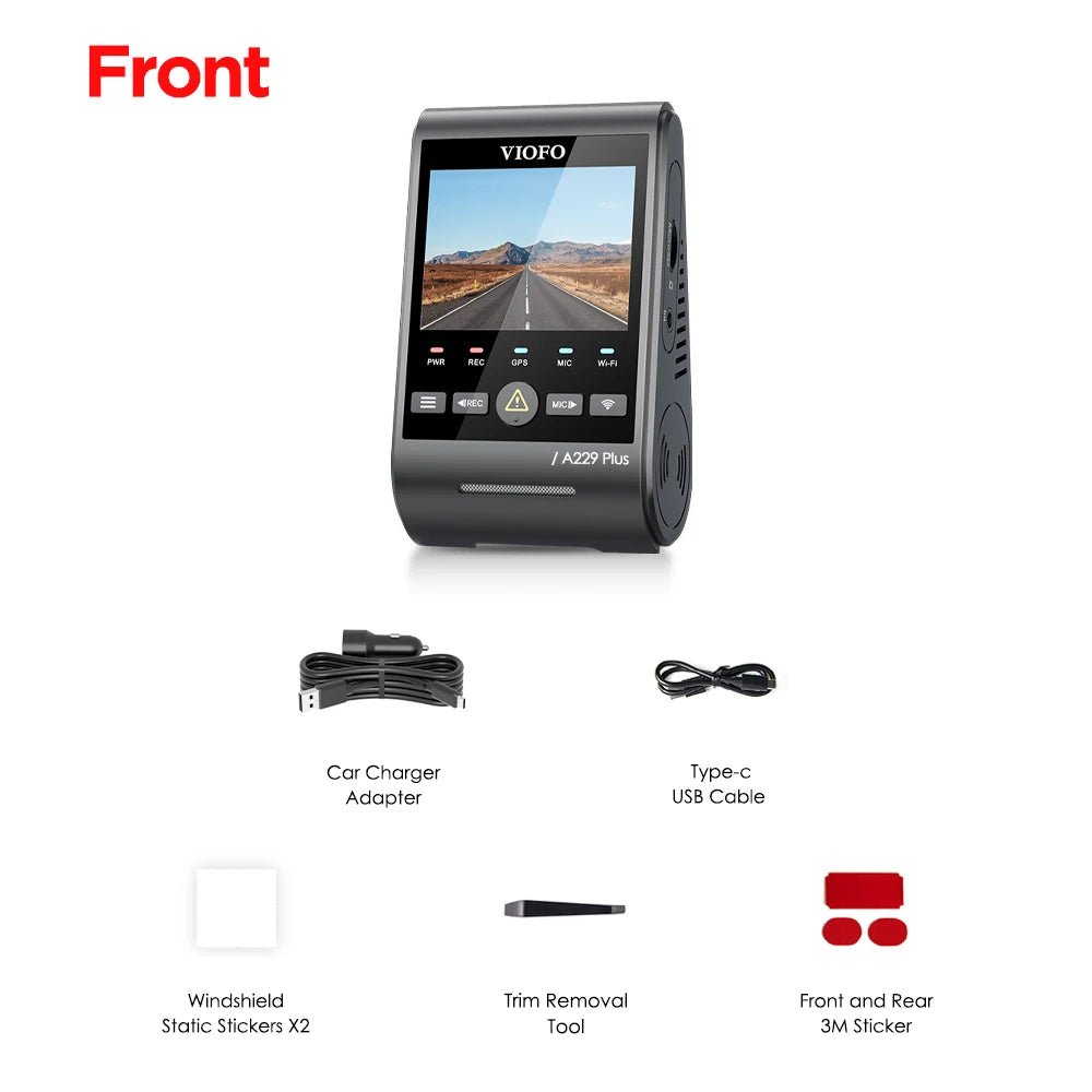 VIOFO A229 Plus Dashcam 2K HDR mit GPS