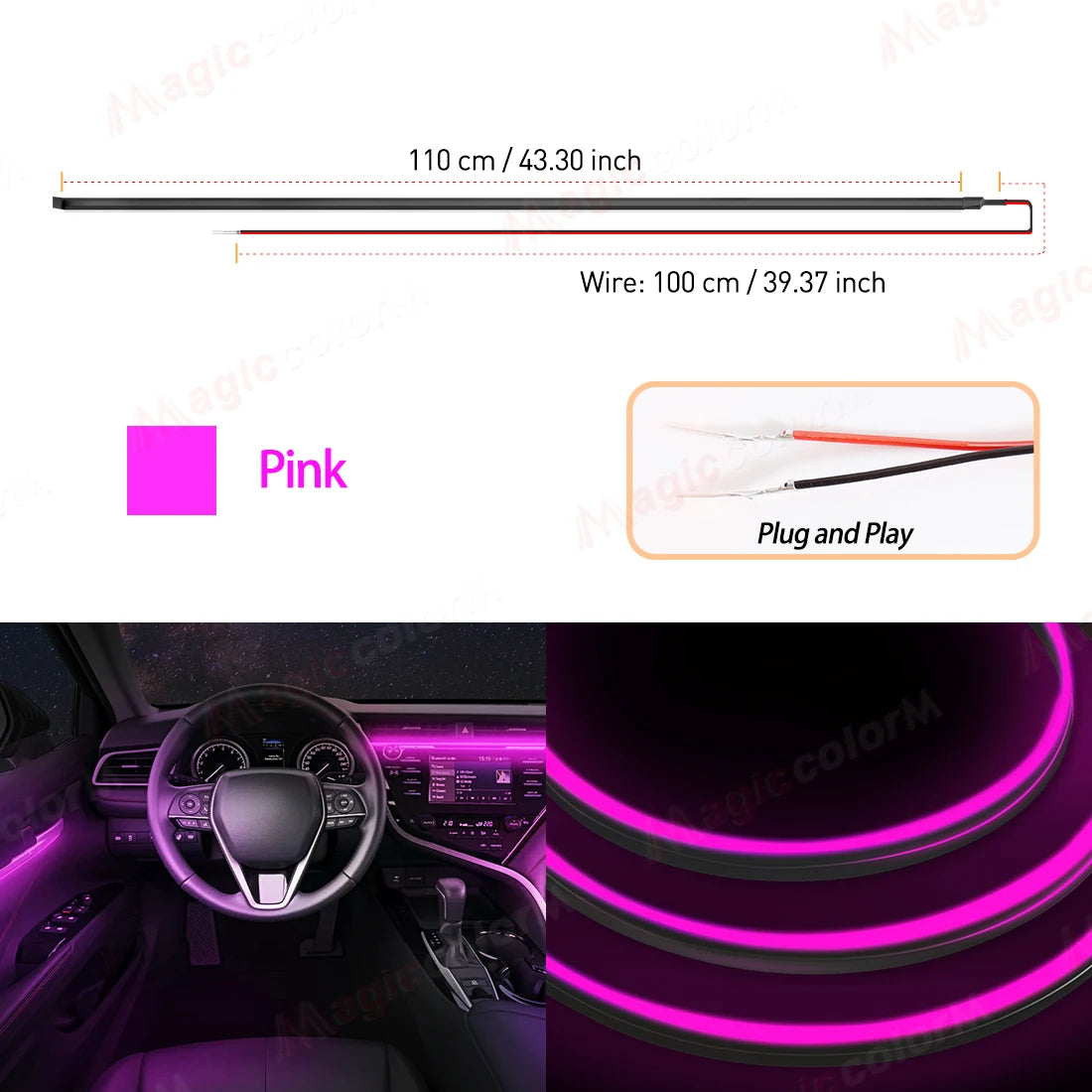 110CM LED Acryl-Streifen für Auto