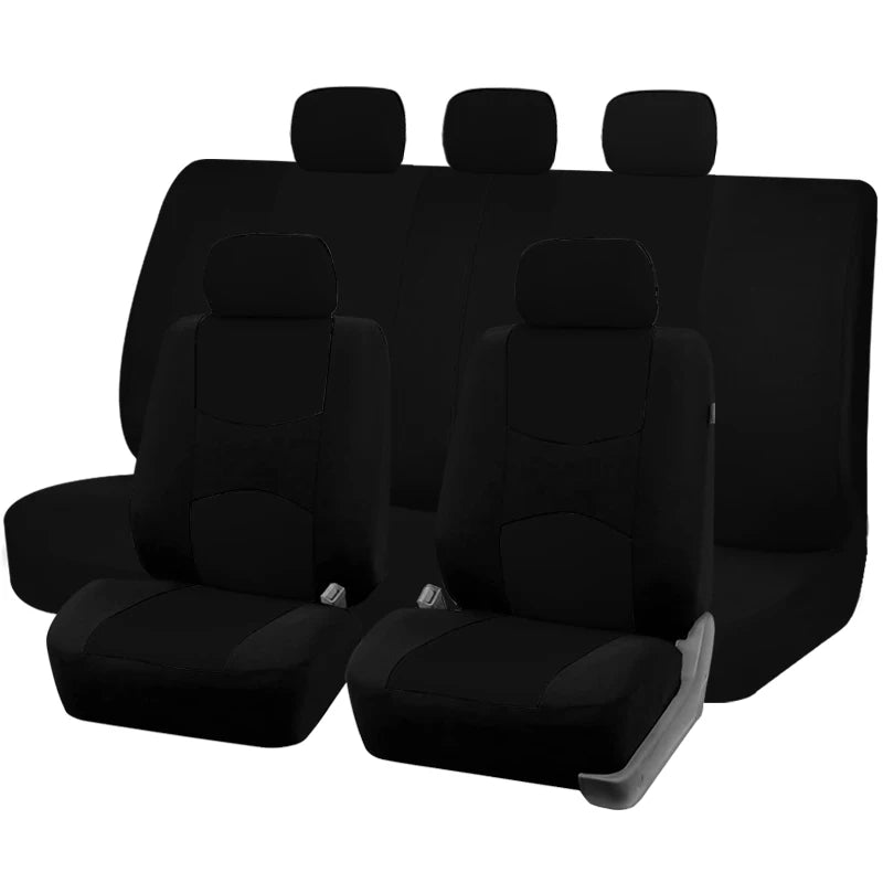Universal Auto-Sitzbezug Set Schwarz – aus Textil