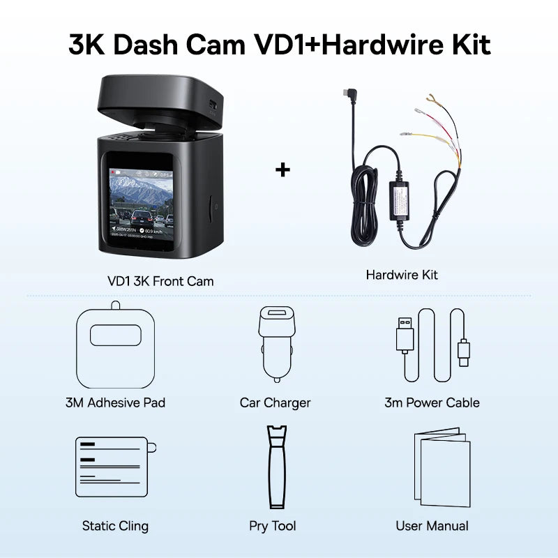 Baseus 3K Dash Cam VD1 HD Front- und Rückkamera