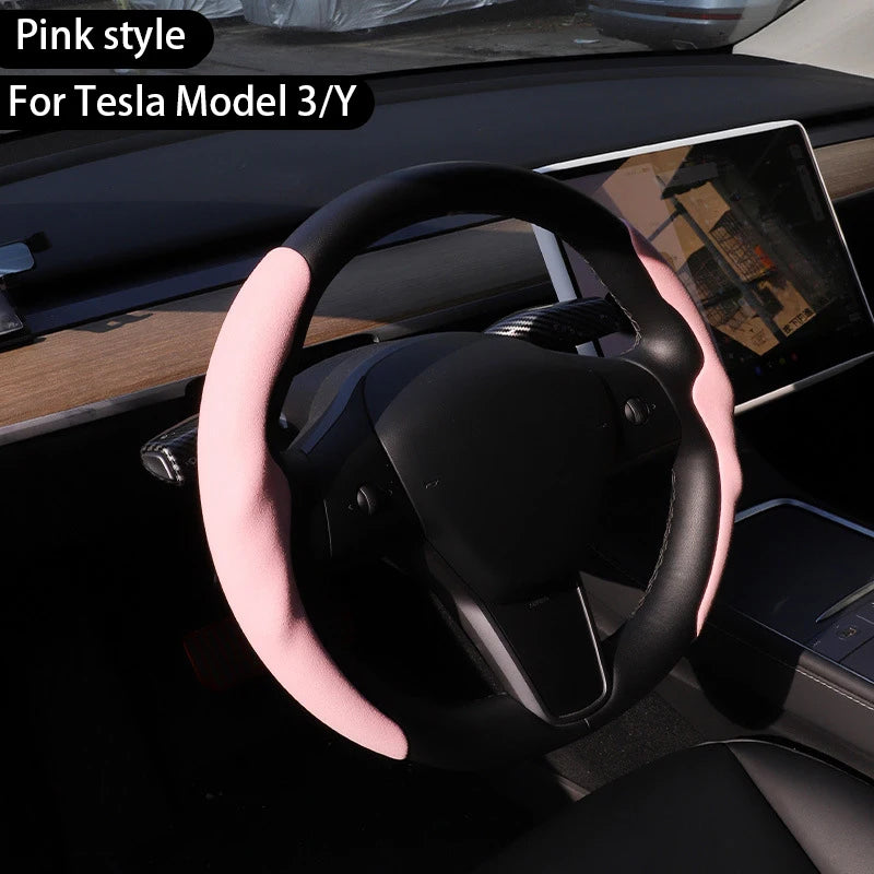 Lenkradbezug aus Mikrofaser für Tesla Model Y Juniper 2025