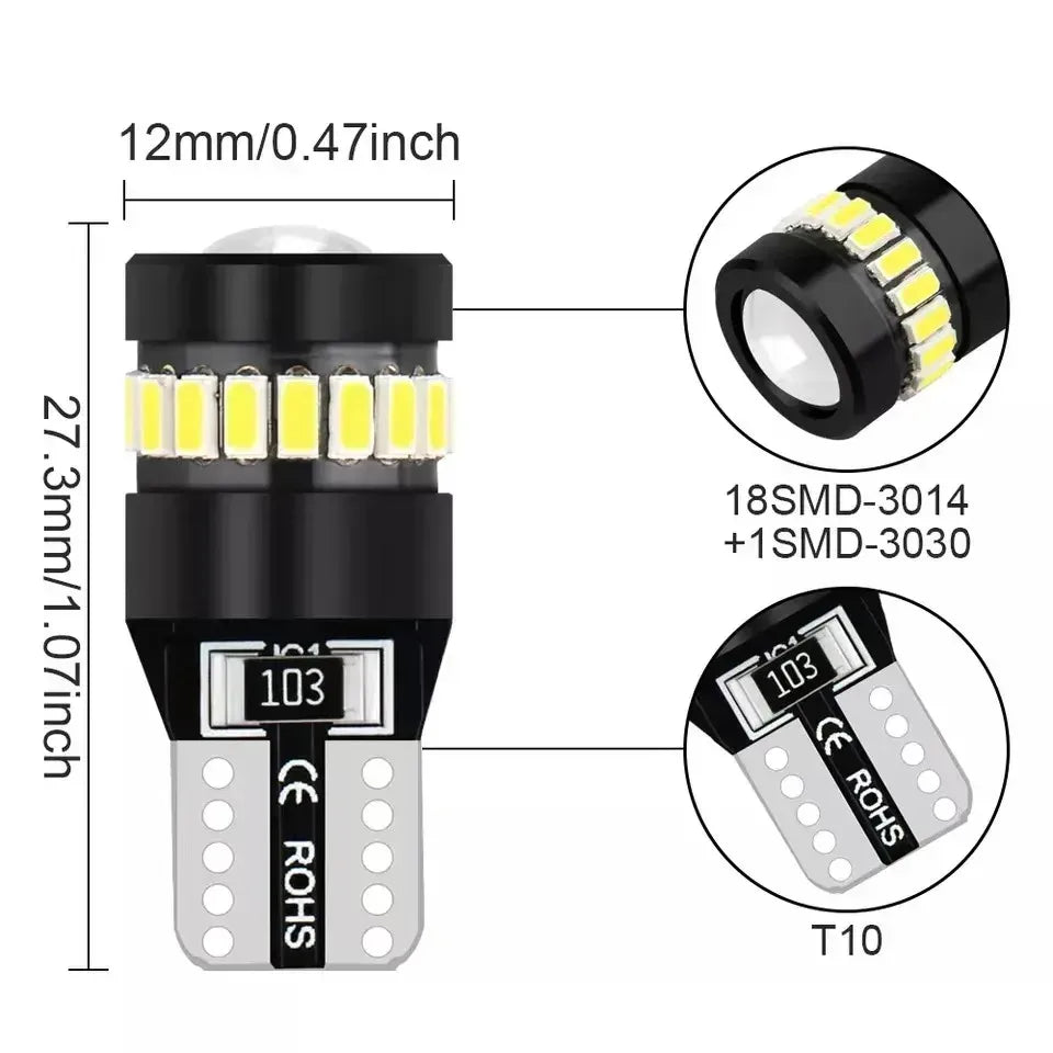 2x W5W T10 3014 18SMD LED Innenraumlicht – SwissGlanzGarage Autopflege Schweiz