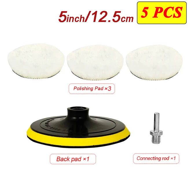 Polierscheibe Set 5/7/6/5 Zoll