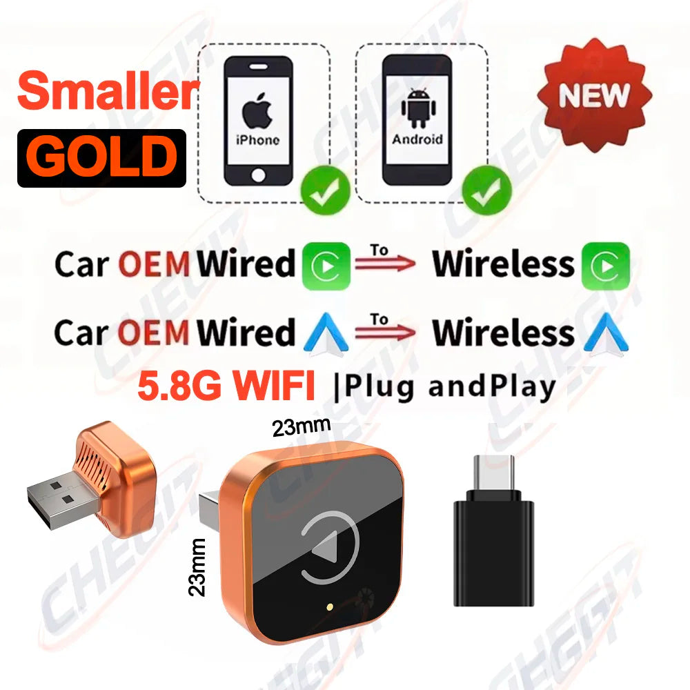Kabellos CarPlay Android Auto Adapter 5.8G WiFi