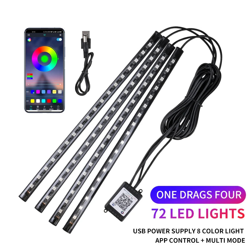 Neon LED Auto Innenraum Ambient Fussraum Beleuchtung