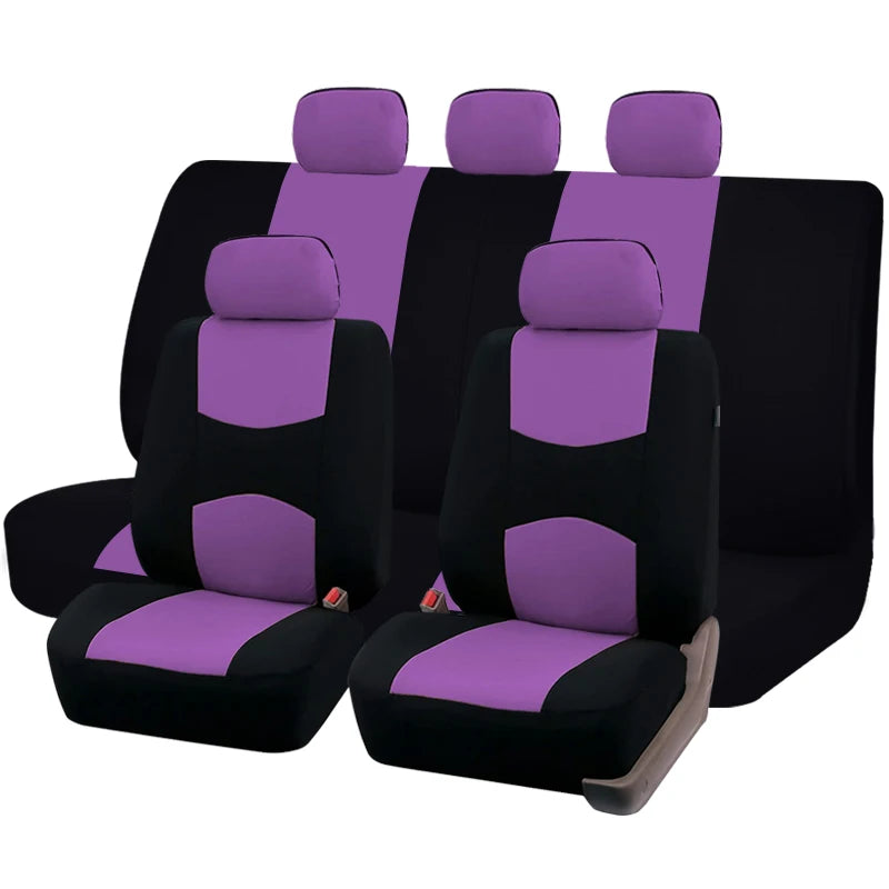 Universal Auto-Sitzbezug Set Schwarz – aus Textil
