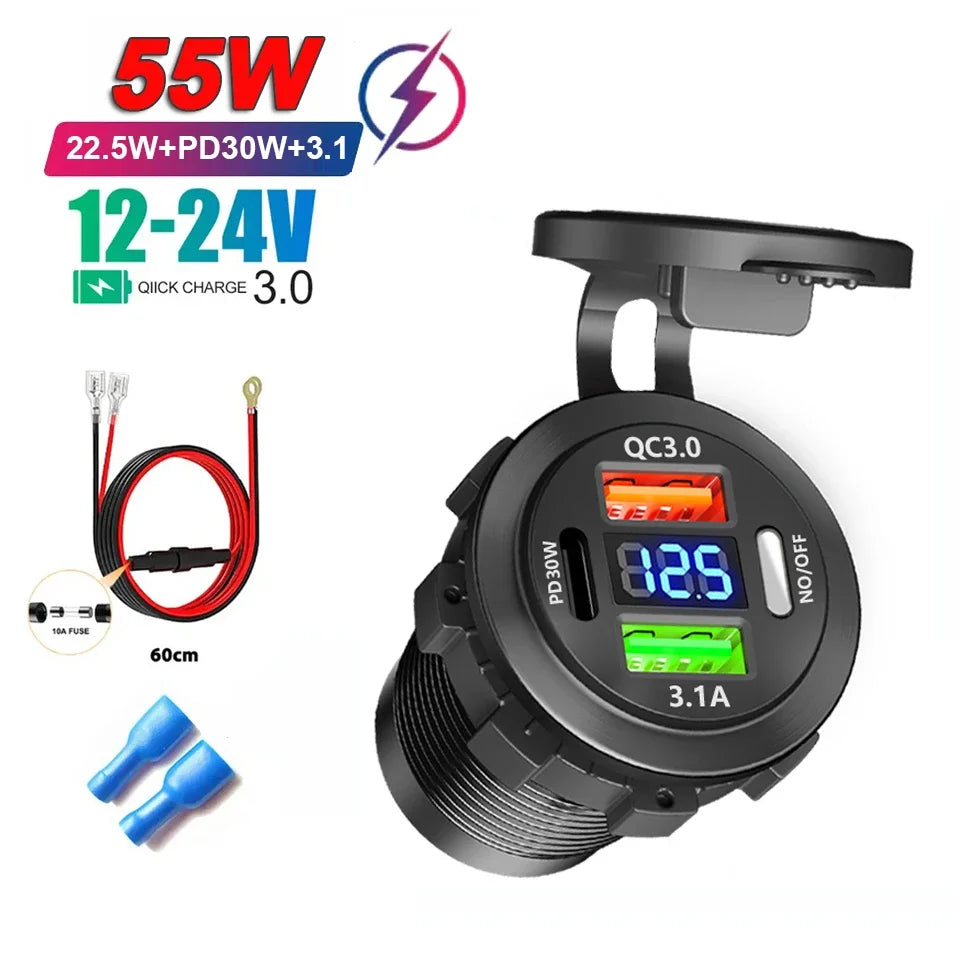 USB-C Ladegerät PD+QC3.0 wasserdicht