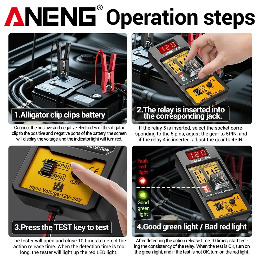 Relay Detector 11-25V ANENG RT01 – SwissGlanzGarage Autopflege Schweiz
