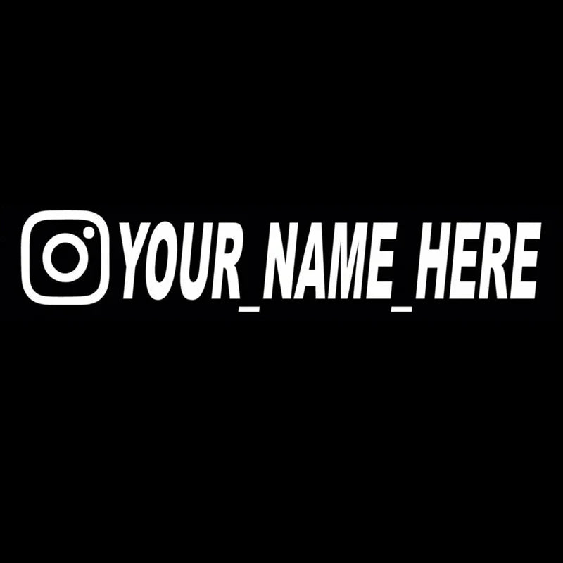 Personalisierte Instagram Auto-Aufkleber