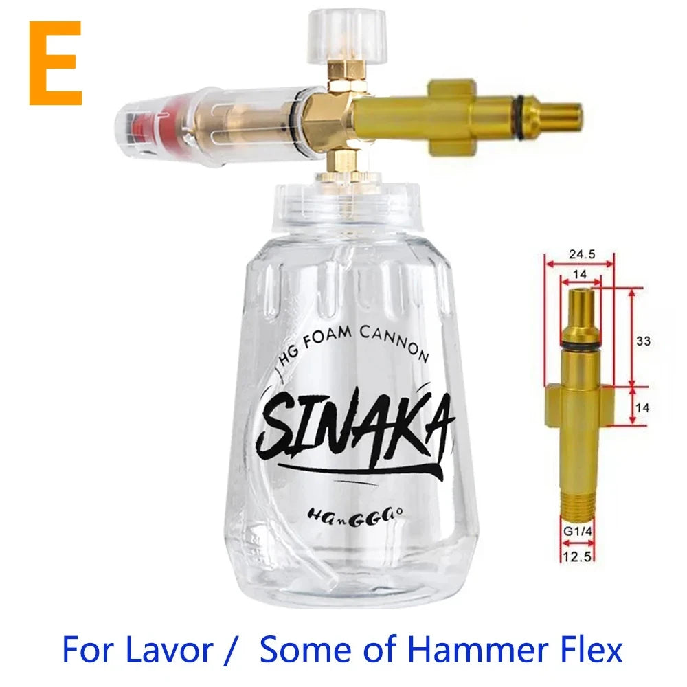 Hochdruck-Schaumkanone mit verschiedenen Adaptern