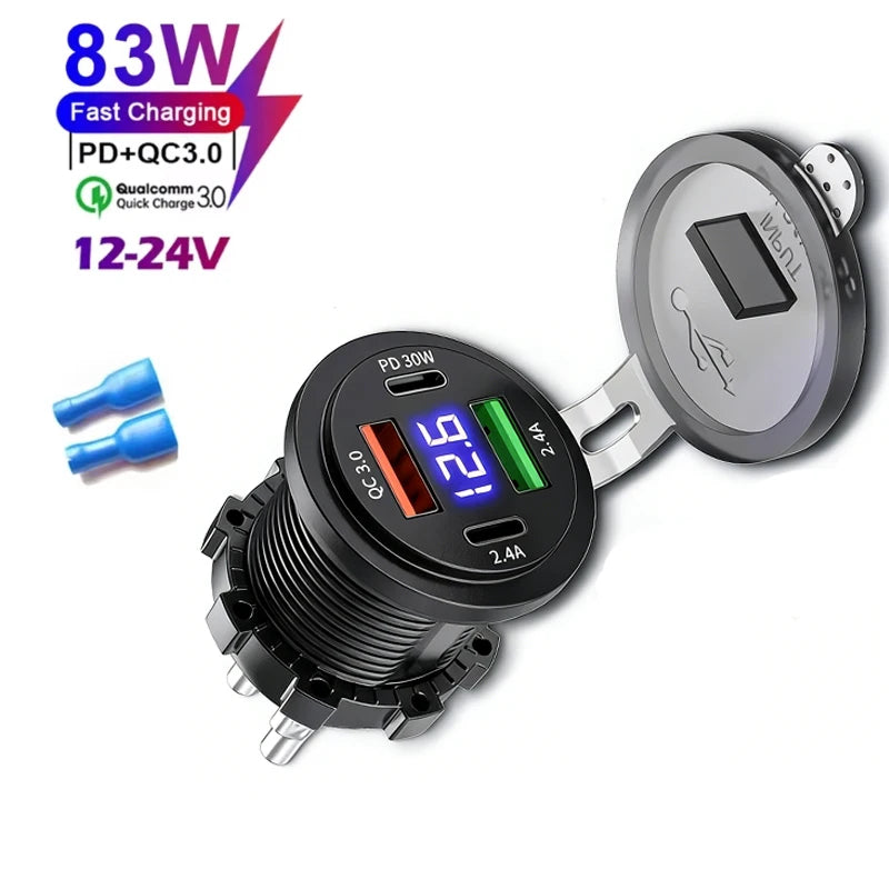 QC 3.0 PD30W Dual USB Schnellladegerät