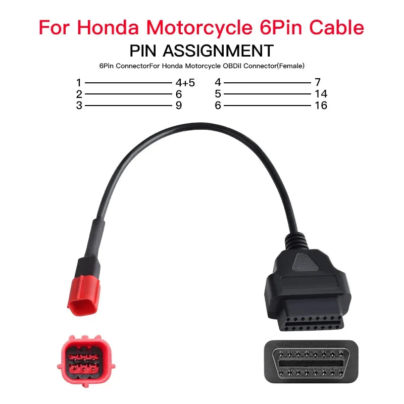 OBD2-Stecker für Honda 6Pin Motorrad