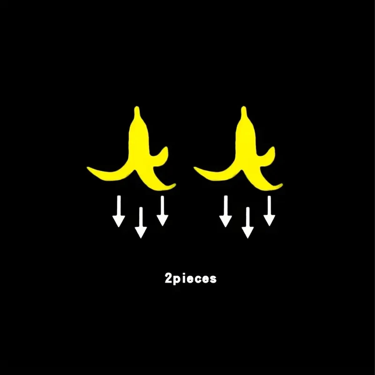 Bananenschalen-Knopf-Aufkleber