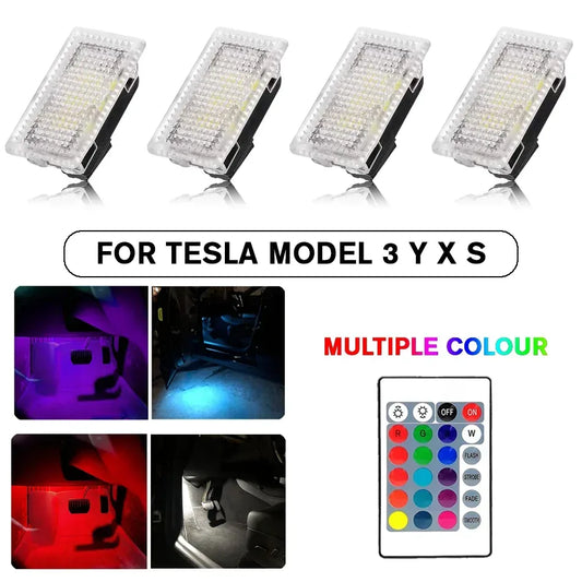 RGB LED Lampen Set für Tesla Kofferraum – SwissGlanzGarage Autopflege Schweiz