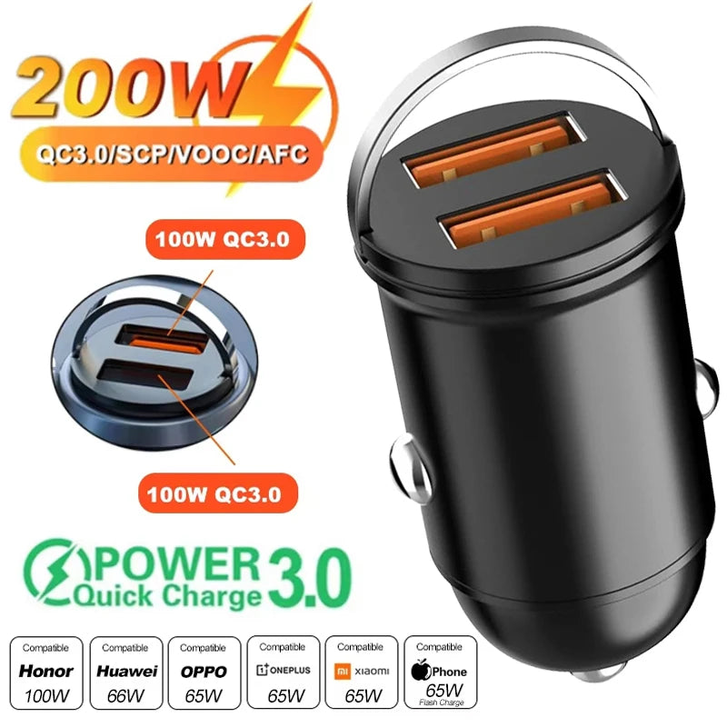200W USB-C Schnellladegerät für Auto