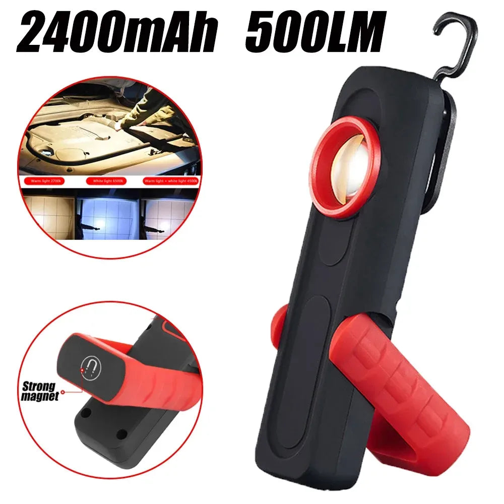LED Scanlampe 2400mAh 500LM mit Magnet – SwissGlanzGarage Autopflege Schweiz