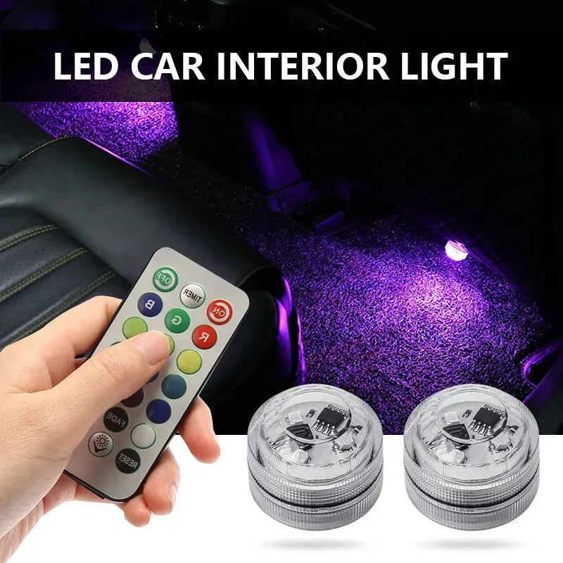 Kabellose LED Innenraum-Beleuchtung mit Fernbedienung – SwissGlanzGarage Autopflege Schweiz