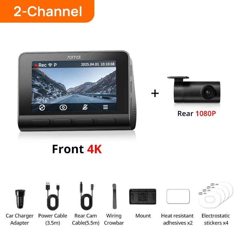 70mai Dash Cam 4K A810S HDR