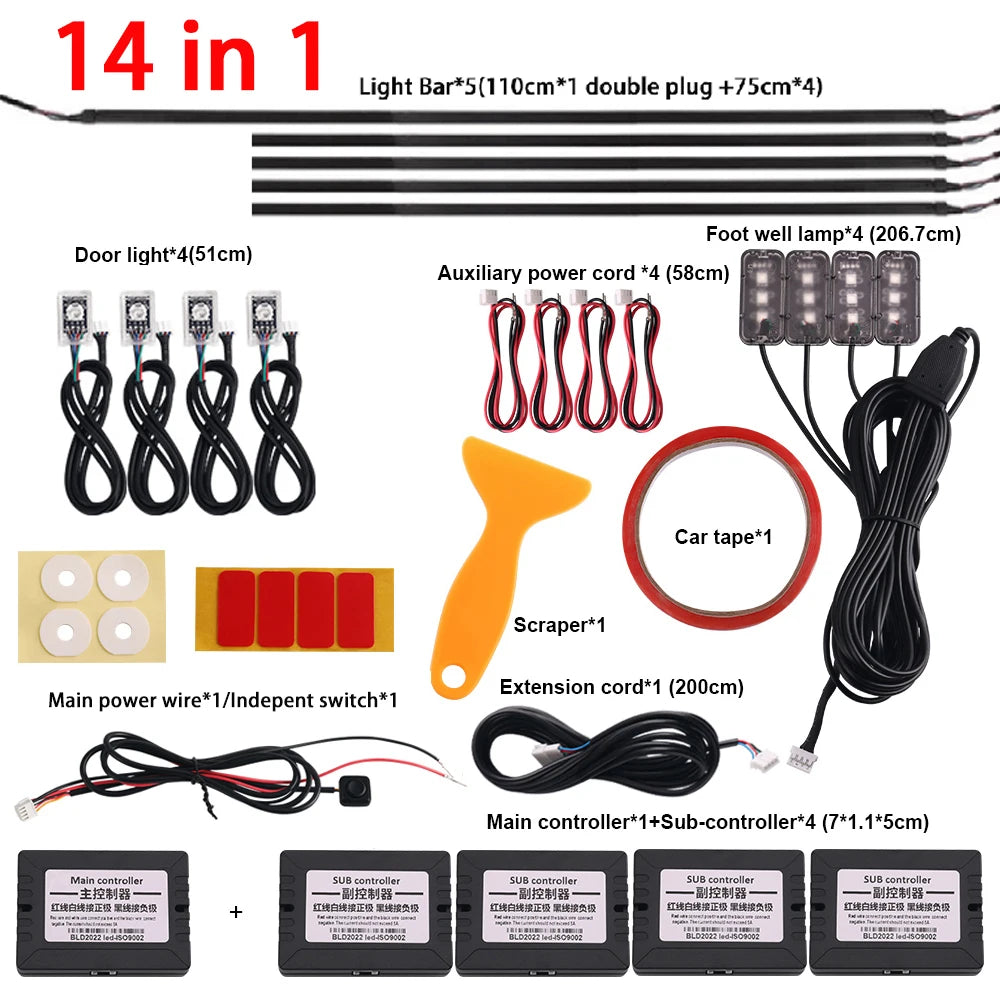 18 in 1 RGB Symphony Auto-Innenraumbeleuchtung